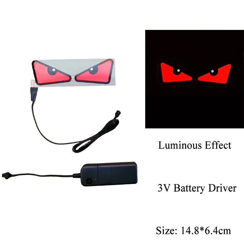 devil eye Warn LED EL Product Enthusiasts popular car decoration led glowing car sticker LED Lighting Car Sticker