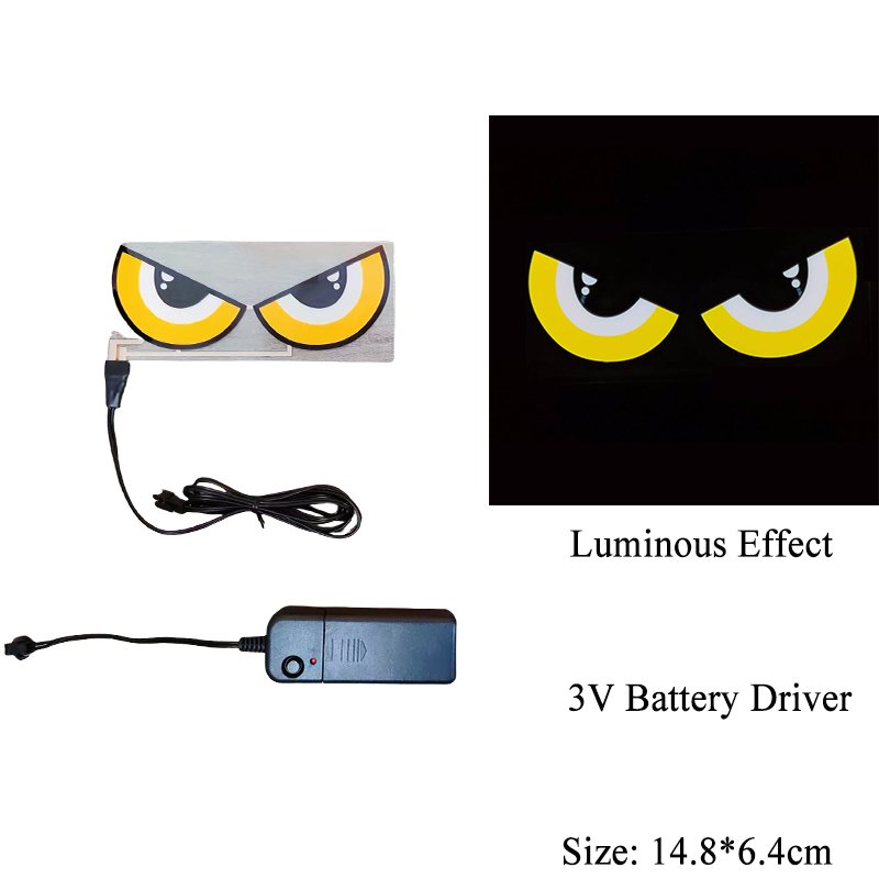 devil eye Warn LED EL Product Enthusiasts popular car decoration led glowing car sticker LED Lighting Car Sticker