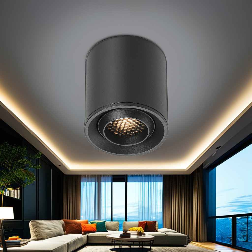 Surface mounted downlight high CRI led spotlight living room home background wall spotlight COB ceiling light 5W 7W 9W 12W