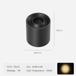 7W-Black-3000K