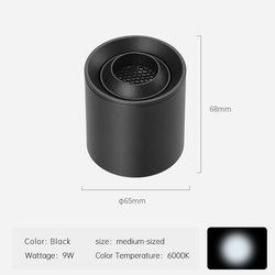 9W-Black-6000K