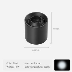5W-Black-6000K