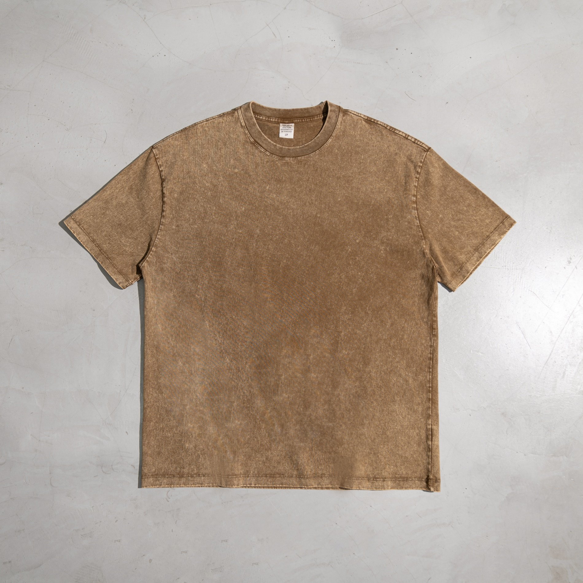 270g Heavyweight Short Sleeve Heavy Industry Wax Dyeing Technology High Quality Short Sleeve T-shirt Various Designer Products