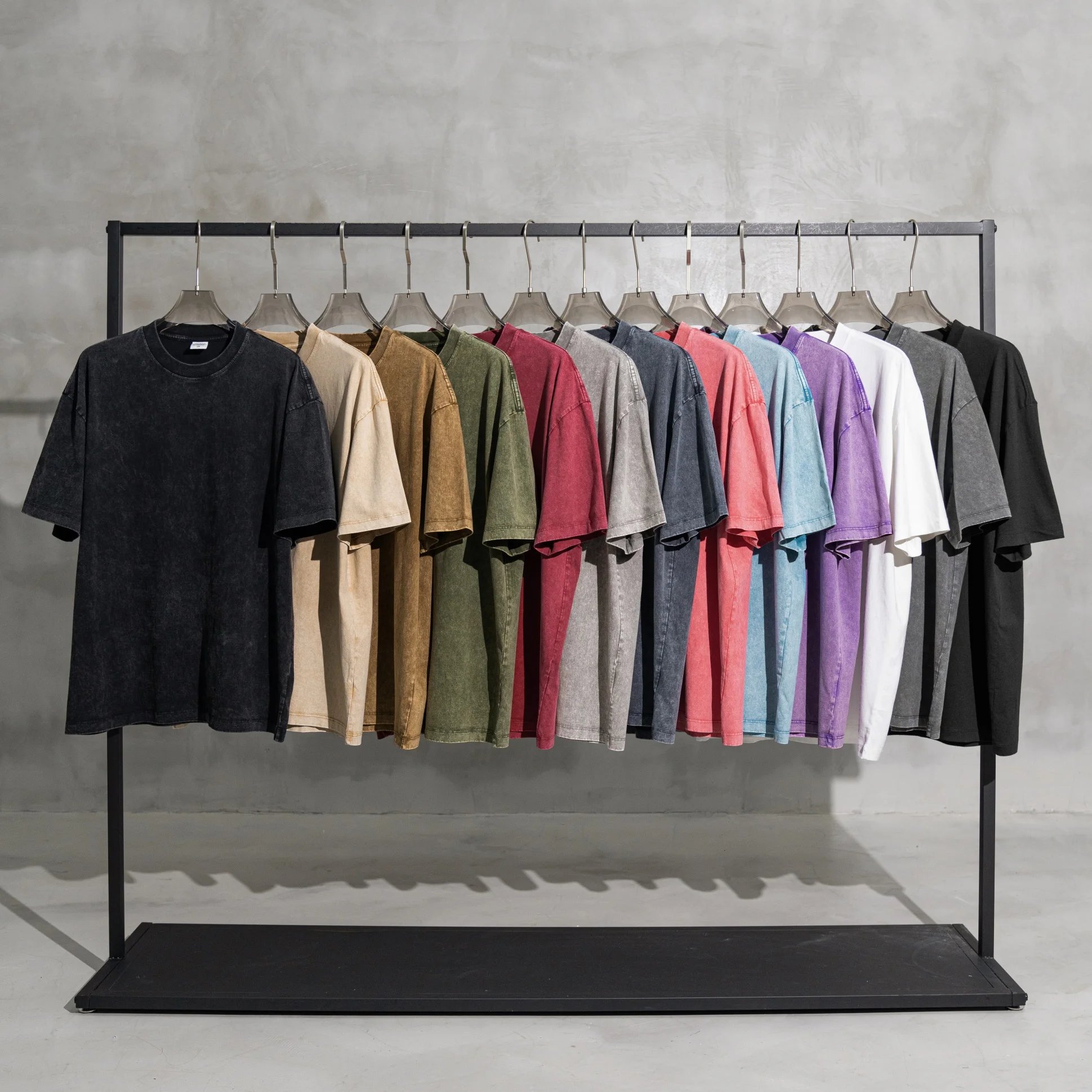270g Heavyweight Short Sleeve Heavy Industry Wax Dyeing Technology High Quality Short Sleeve T-shirt Various Designer Products