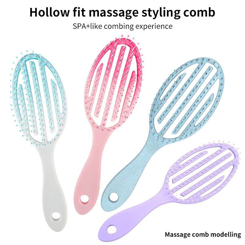 2024 hot selling trend product hair straightener brush quick self-cleaning hair extension brush cepillo secador