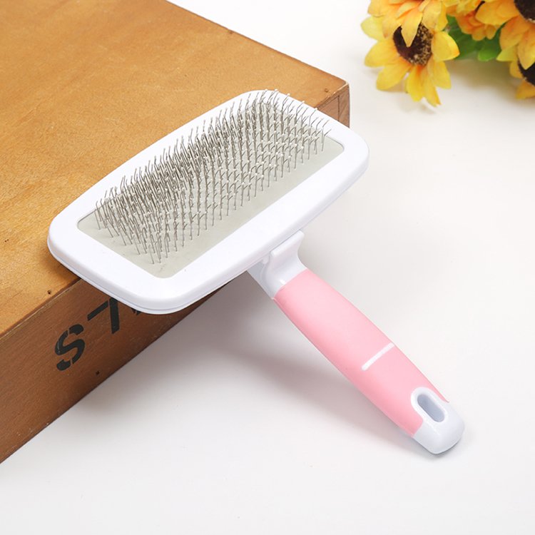 Stainless steel silicone pet hair remover brush dog brush dog grooming pet grooming