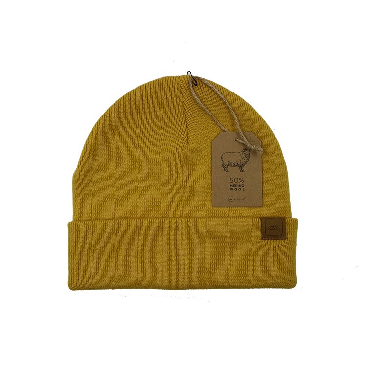 Customized Premium Merino Wool Rib Knit Toque Beanie Winter Tuque Toboggan Hats Stocking Cap