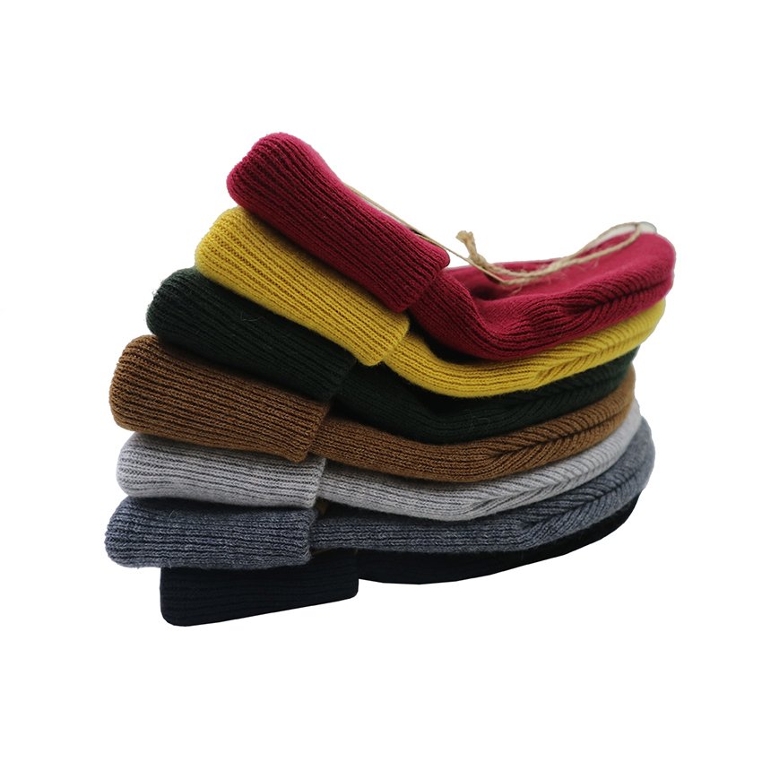 Customized Premium Merino Wool Rib Knit Toque Beanie Winter Tuque Toboggan Hats Stocking Cap