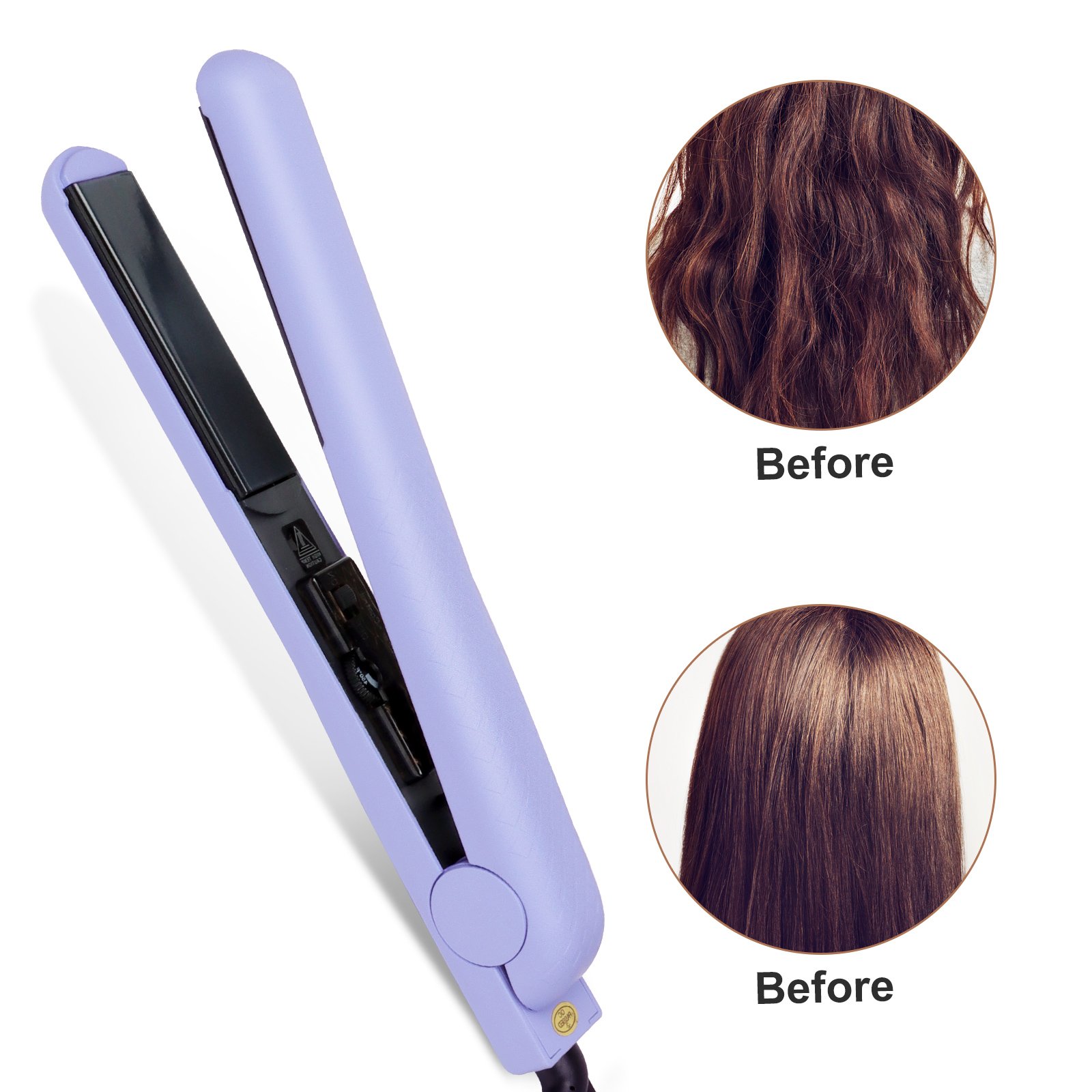 Professional purple 450 degrees straightener flat iron custom plancha para el cabello 2 in 1 hair straightener and curly