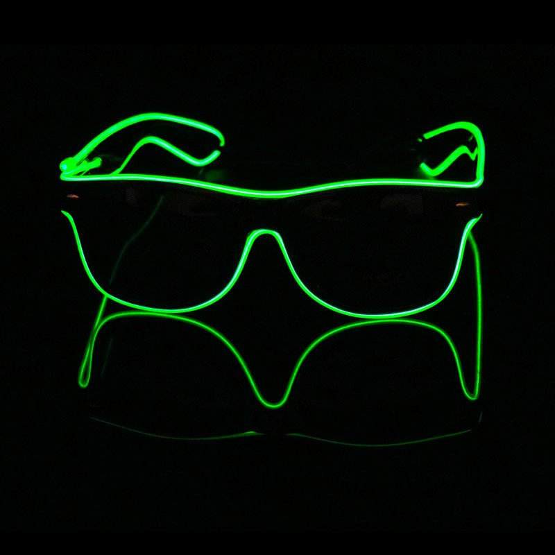 New product EL wire 3 lighting modes glasses sound activated light flashing glasses for party