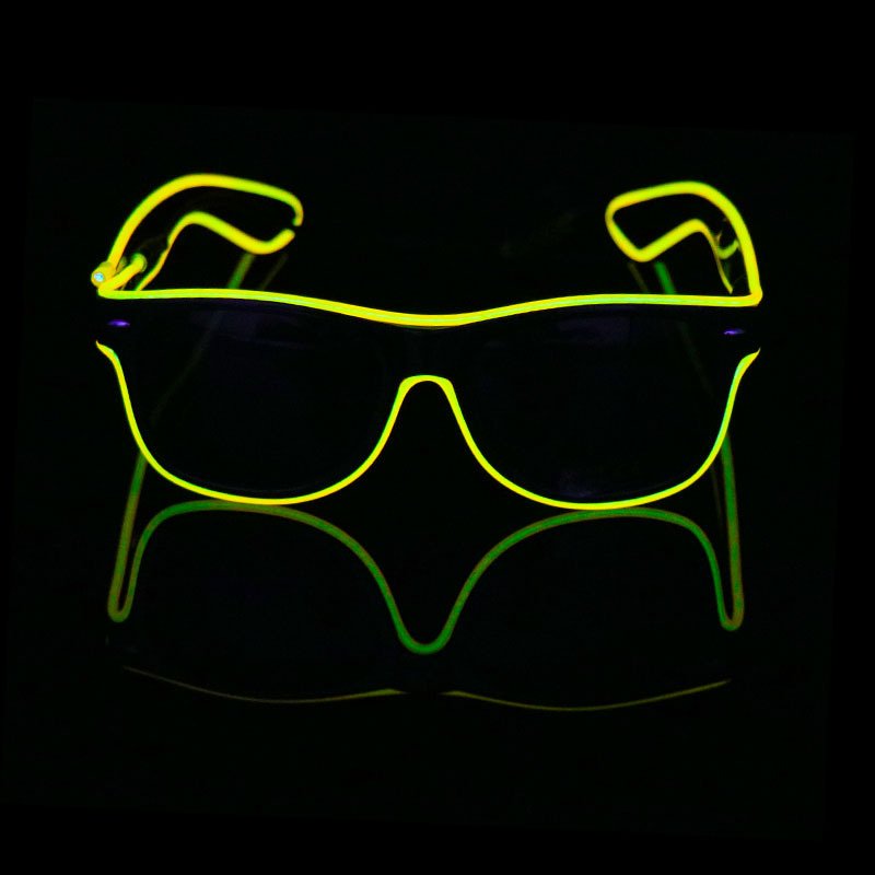 New product EL wire 3 lighting modes glasses sound activated light flashing glasses for party