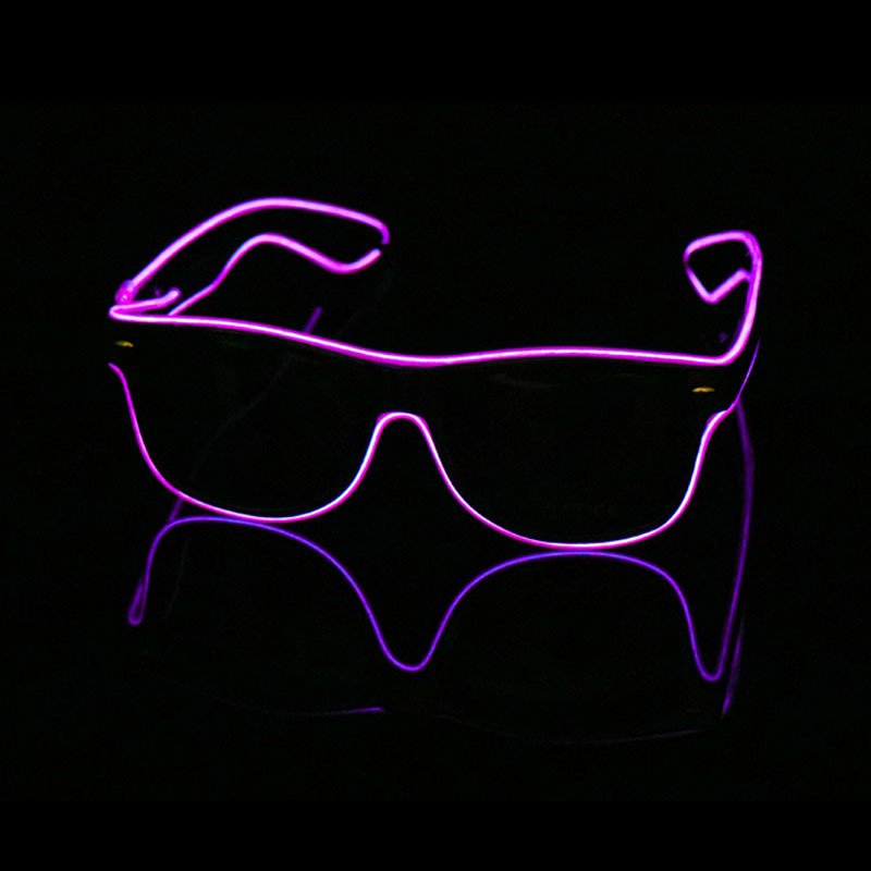 New product EL wire 3 lighting modes glasses sound activated light flashing glasses for party