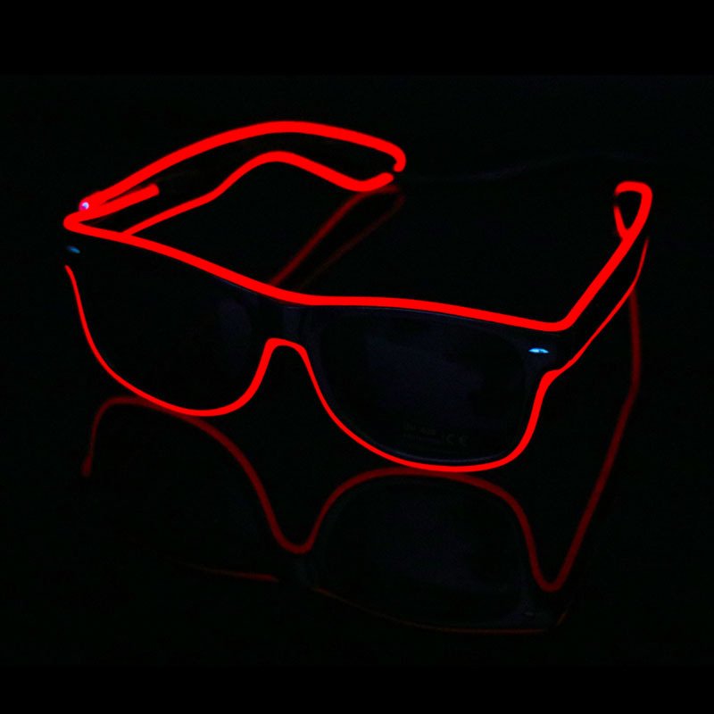 New product EL wire 3 lighting modes glasses sound activated light flashing glasses for party