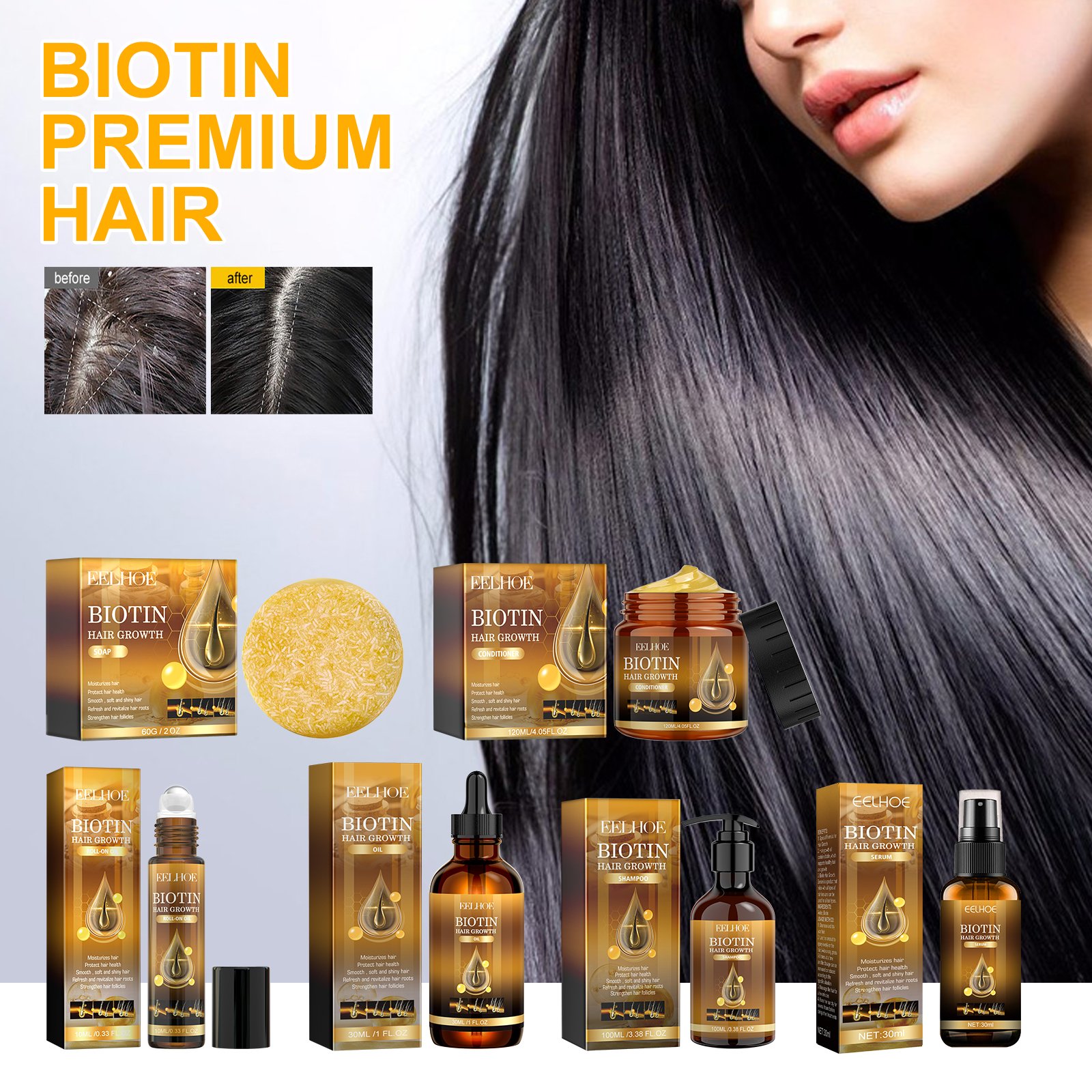 EELHOE Hair Care Products Organic Hair Health Care Strengthen Ordinary Hair Care