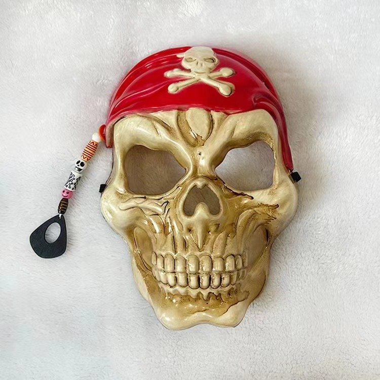 New pirate mask Halloween Pirates of the Caribbean with beads mask dance wholesale s-k-u-l-l mask
