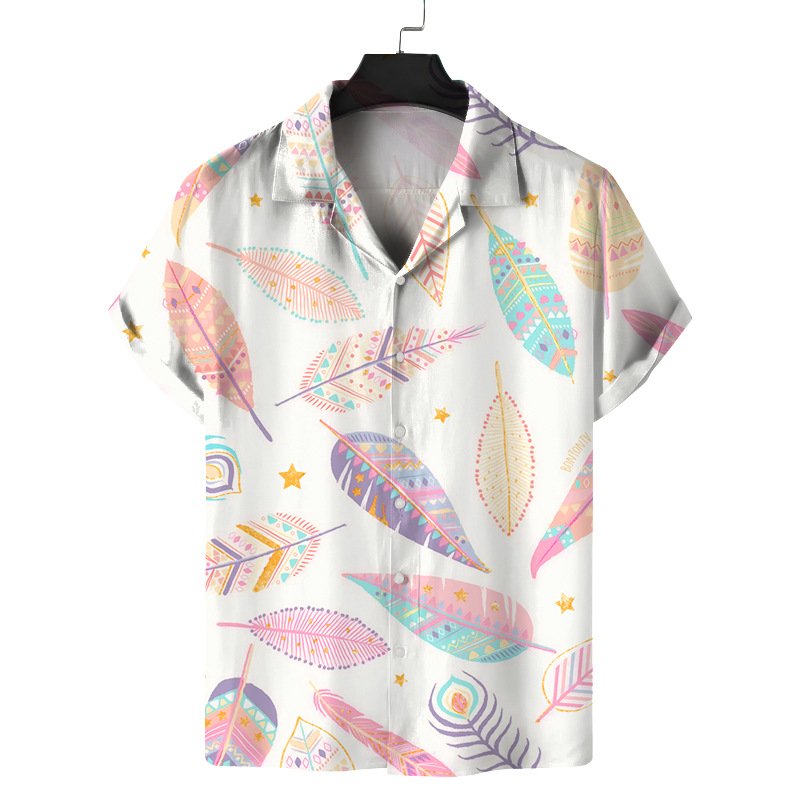 Custom Summer Hawaii Tshirts Fiesta Camisa Hawaiana Algodon Para Hombre Chemise Hawaienne Aloha Beach Mens Tropical Casual Shirt