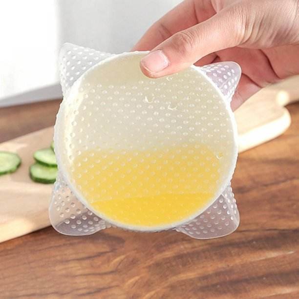 Hot Sale Silicone Seal Food Fresh Keeping Wrap Reusable Stretch Food Storage Cover Cling Film 5pcs/set For Kitchen