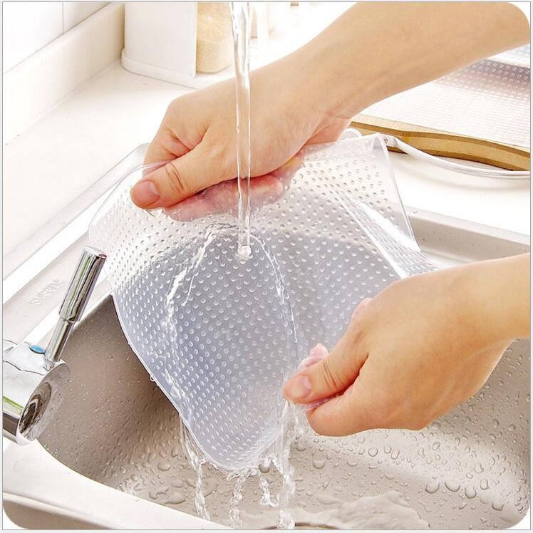 Hot Sale Silicone Seal Food Fresh Keeping Wrap Reusable Stretch Food Storage Cover Cling Film 5pcs/set For Kitchen