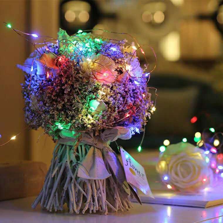 Rts 2M 20 LED 3m 30 LEDs Copper Wire Fairy Led Starry String Lights Powered by Batteries Party Christmas Wedding String light