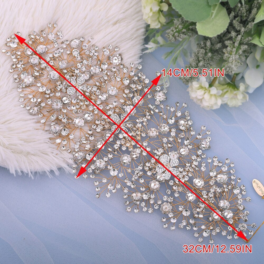 dropshipping products 2021 Luxury Bridal headband Tiara handmade bridesmaid wedding hair accessories