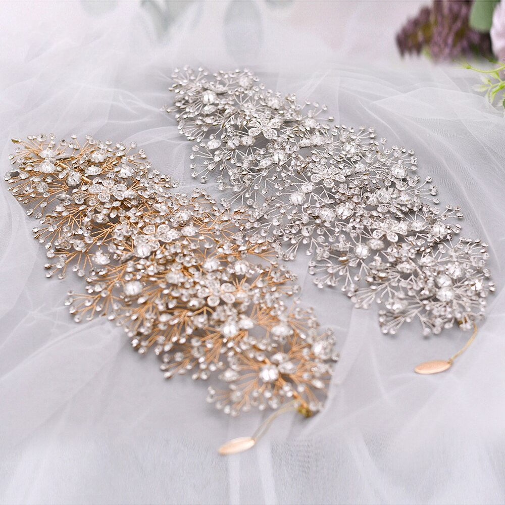 dropshipping products 2021 Luxury Bridal headband Tiara handmade bridesmaid wedding hair accessories