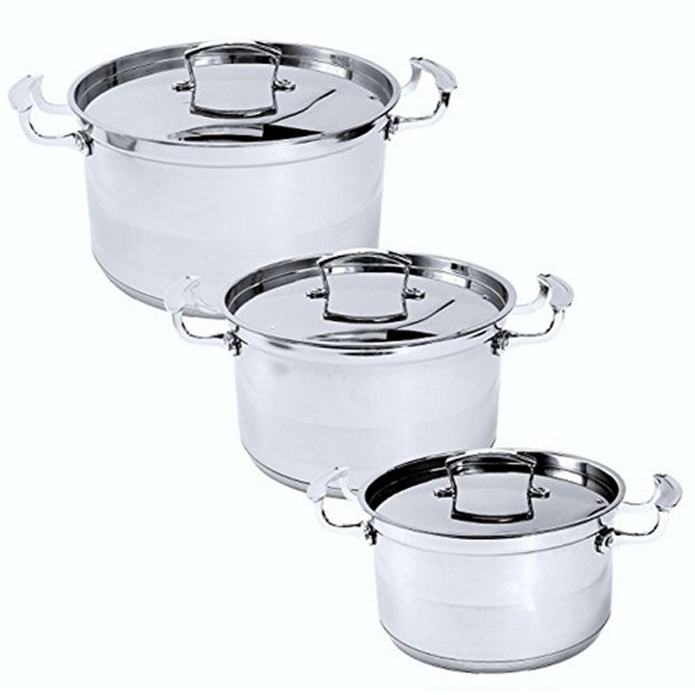 ELERANBE cookware 6pcs stainless steel cookware set with metal lid