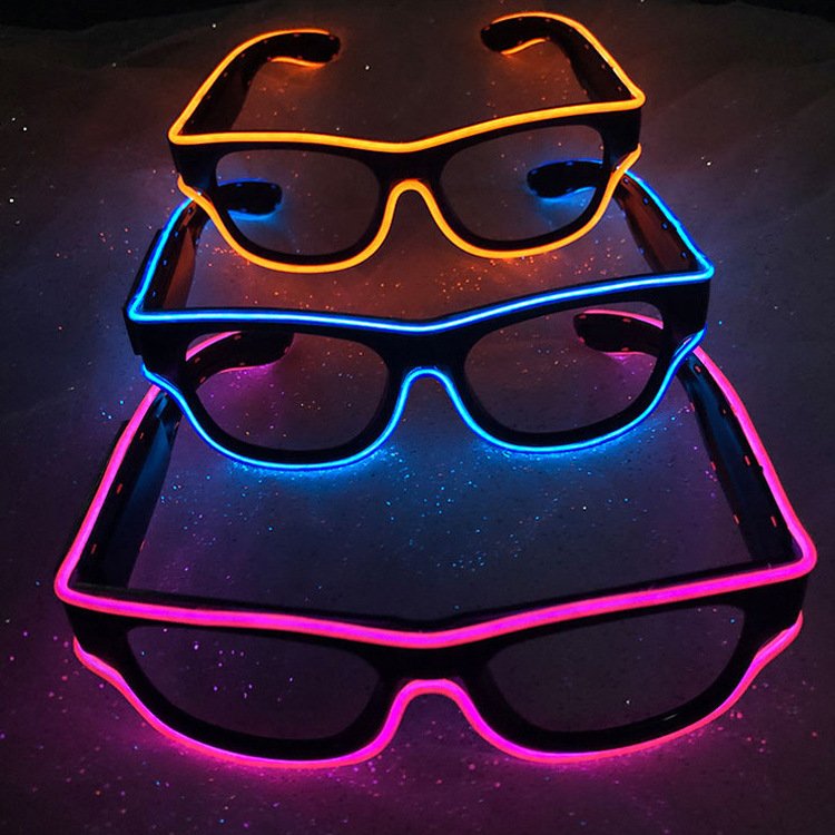 Led Glasses Neon Party Flashing Glasses EL Wire Glowing Gafas Luminous Bril Novelty Gift Glow Sunglasses Bright Light Supplies