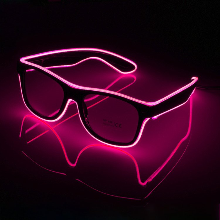 Led Glasses Neon Party Flashing Glasses EL Wire Glowing Gafas Luminous Bril Novelty Gift Glow Sunglasses Bright Light Supplies