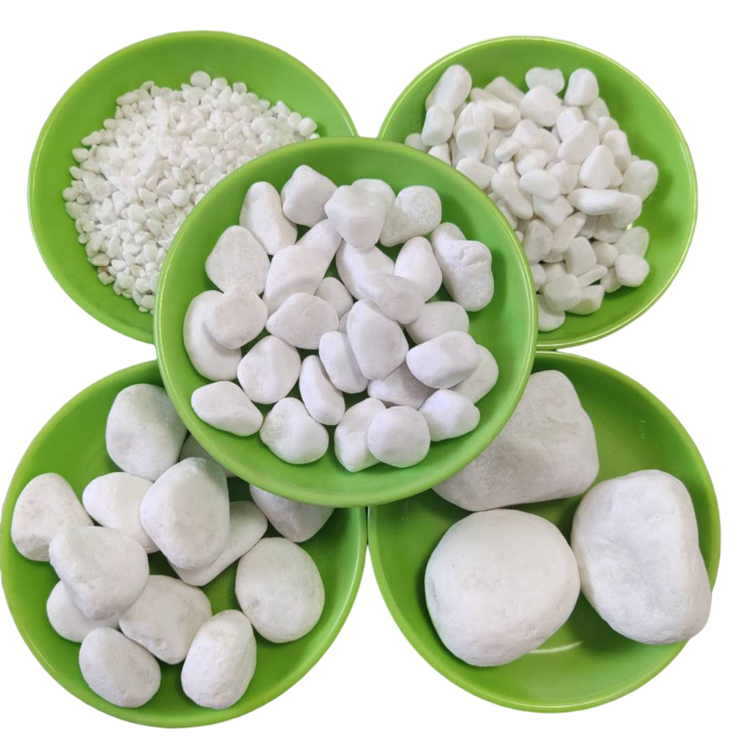 Industrial grade flat white river pebbles river engraved natural black pebble natural