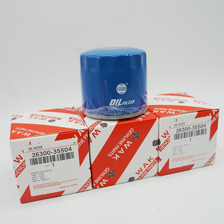 Factory Wholesale High Quality WAK Brand Car Engine Parts Oil Filter 26300-35504 26300-35505