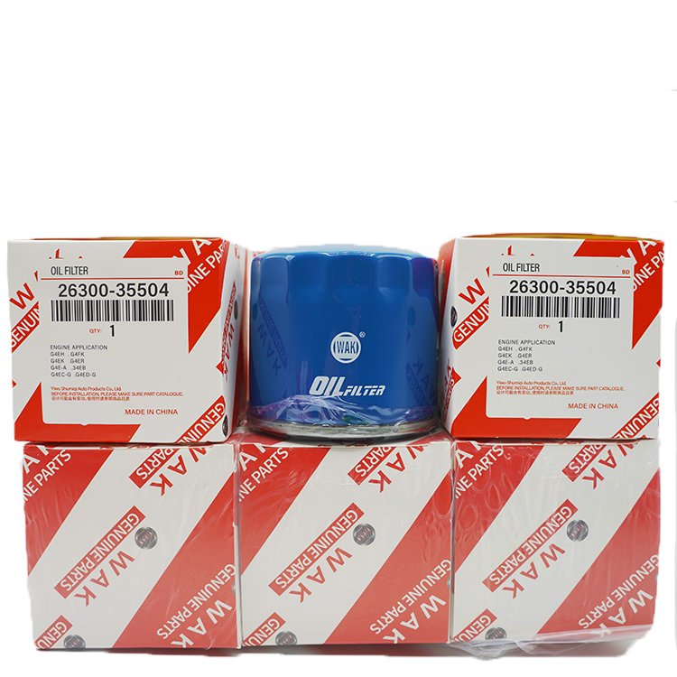 Factory Wholesale High Quality WAK Brand Car Engine Parts Oil Filter 26300-35504 26300-35505