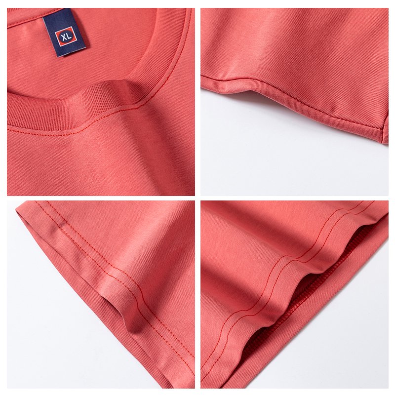 HOSIN 80 Cotton 20 Polyester T-shirt 200 grams Blank Short Sleeve Crew Neck T-shirt Solid Multicolor Customizable Logo T-shirt