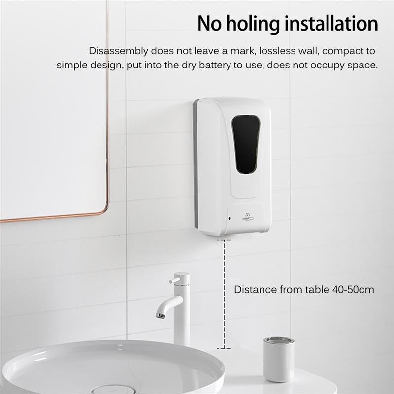 Dispensador electrico automatico de gel antiseptico para manos con sensor de alcohol montado en la pared tactil para el hogar