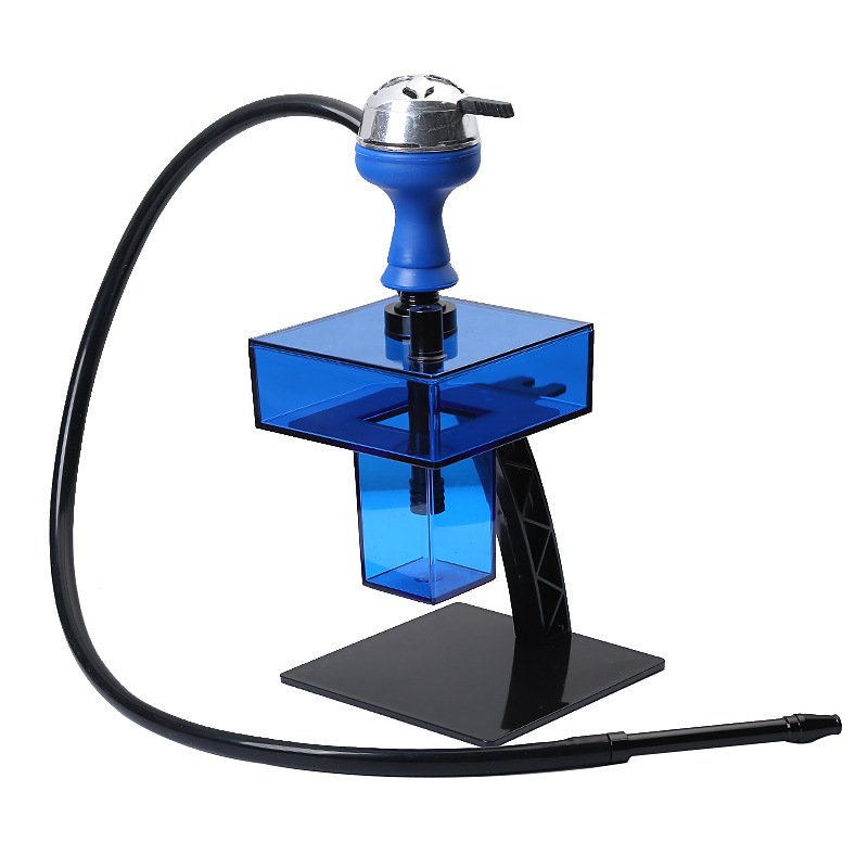 2024 New Arrive EL BOMBER Russian Travel Hookah Set with Everything Modern Acrylic Square Hookah Mini Hookah