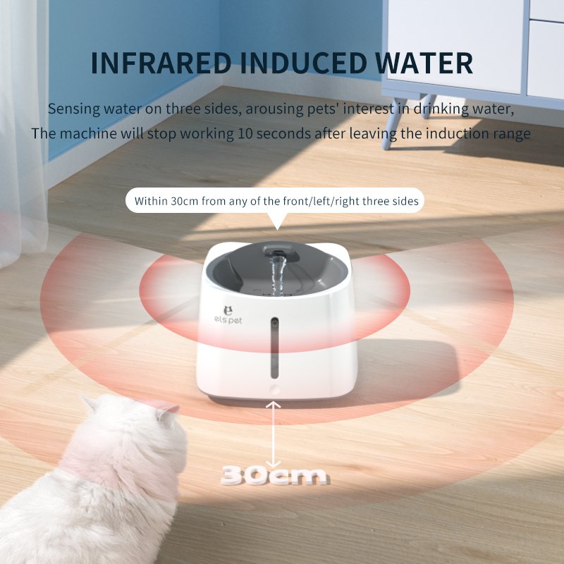Best Seller Home Products Pet Smart Sensor Water Dispenser 1.5l/50oz Mute Wireless Pet Water Fountain