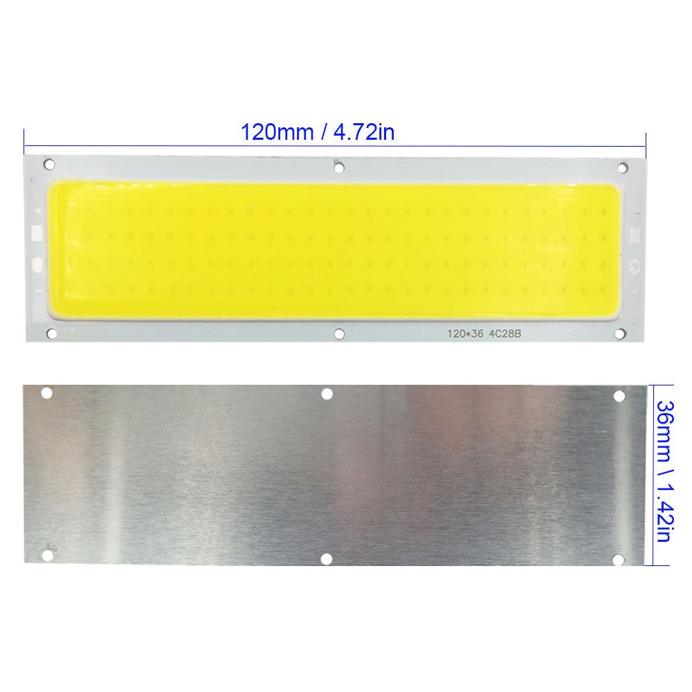 120x36mm COB light board LED surface light source cold and warm natural white blue red 12V 10W led light strip chip