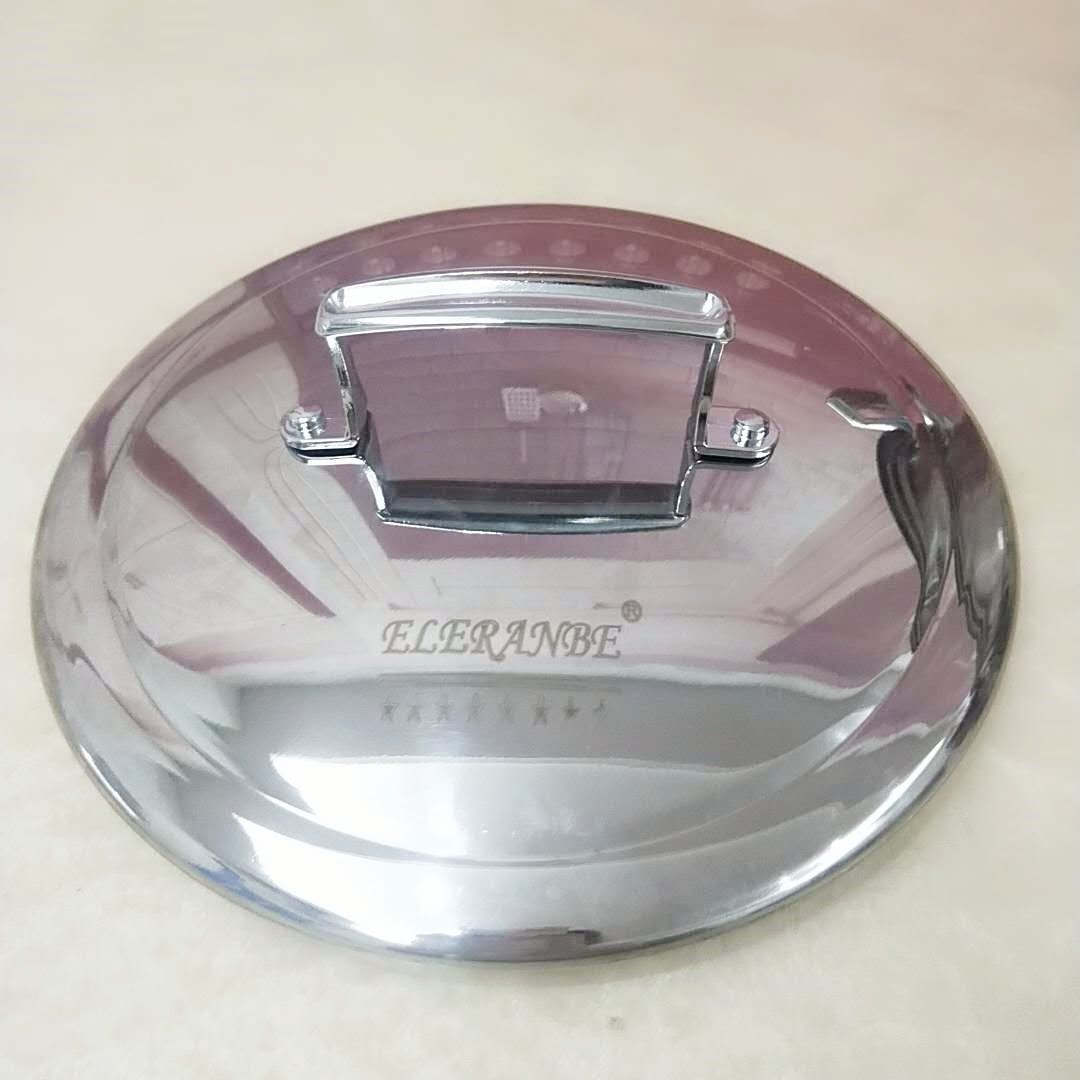 Wholesale ELERANBE 6pcs stainless steel pots set double bottom set of cooking pot cookware sets