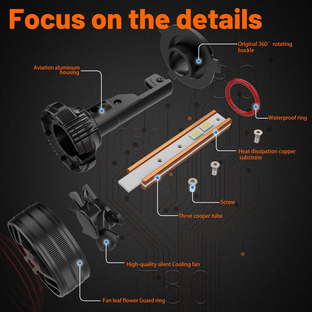 T80 popular products 2023 60000lm 600w 9005 9006 h11 h4 three coppers laser logo super bright led car headlight