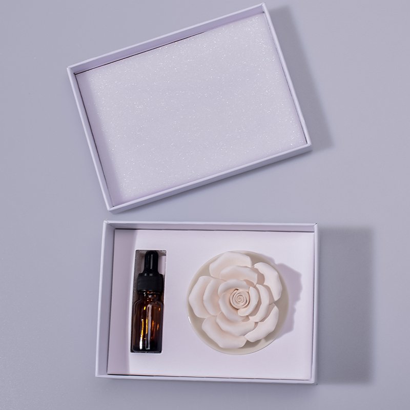 Ceramic flower aromatherapy essential oil diffuser Gypsum flower decoration living room aromatherapy essential oil absorber