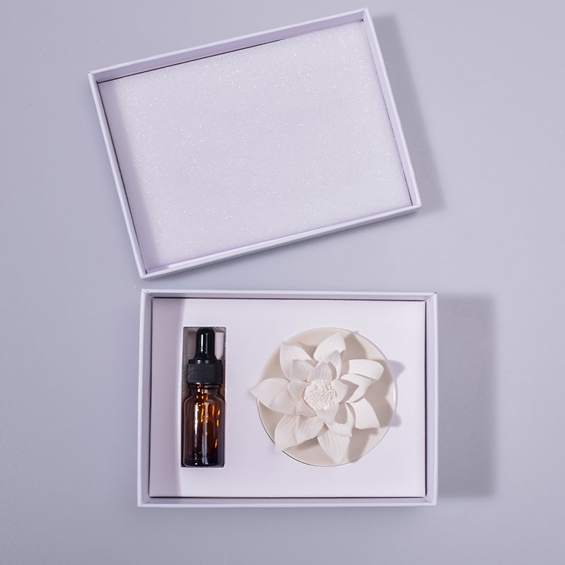 Ceramic flower aromatherapy essential oil diffuser Gypsum flower decoration living room aromatherapy essential oil absorber