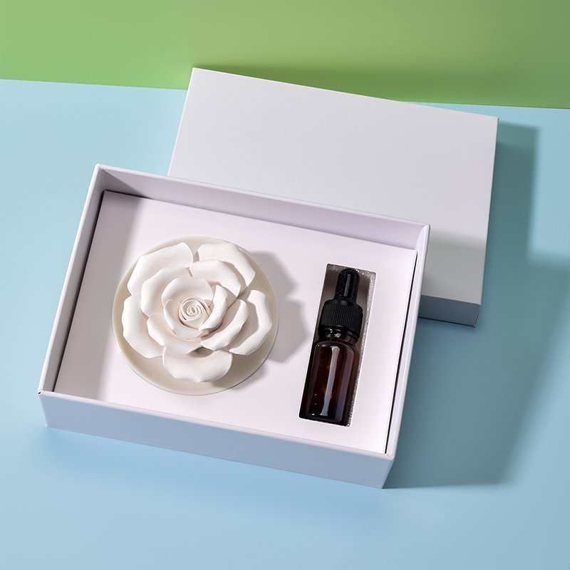 Ceramic flower aromatherapy essential oil diffuser Gypsum flower decoration living room aromatherapy essential oil absorber