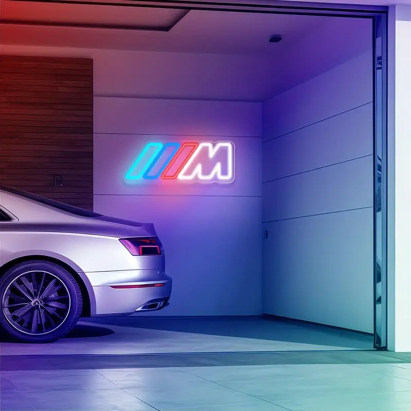 5V USB Powered Brightness Adjustable Wall Hanging IIIM Car led light Neon Signs for Garage Wall Decor