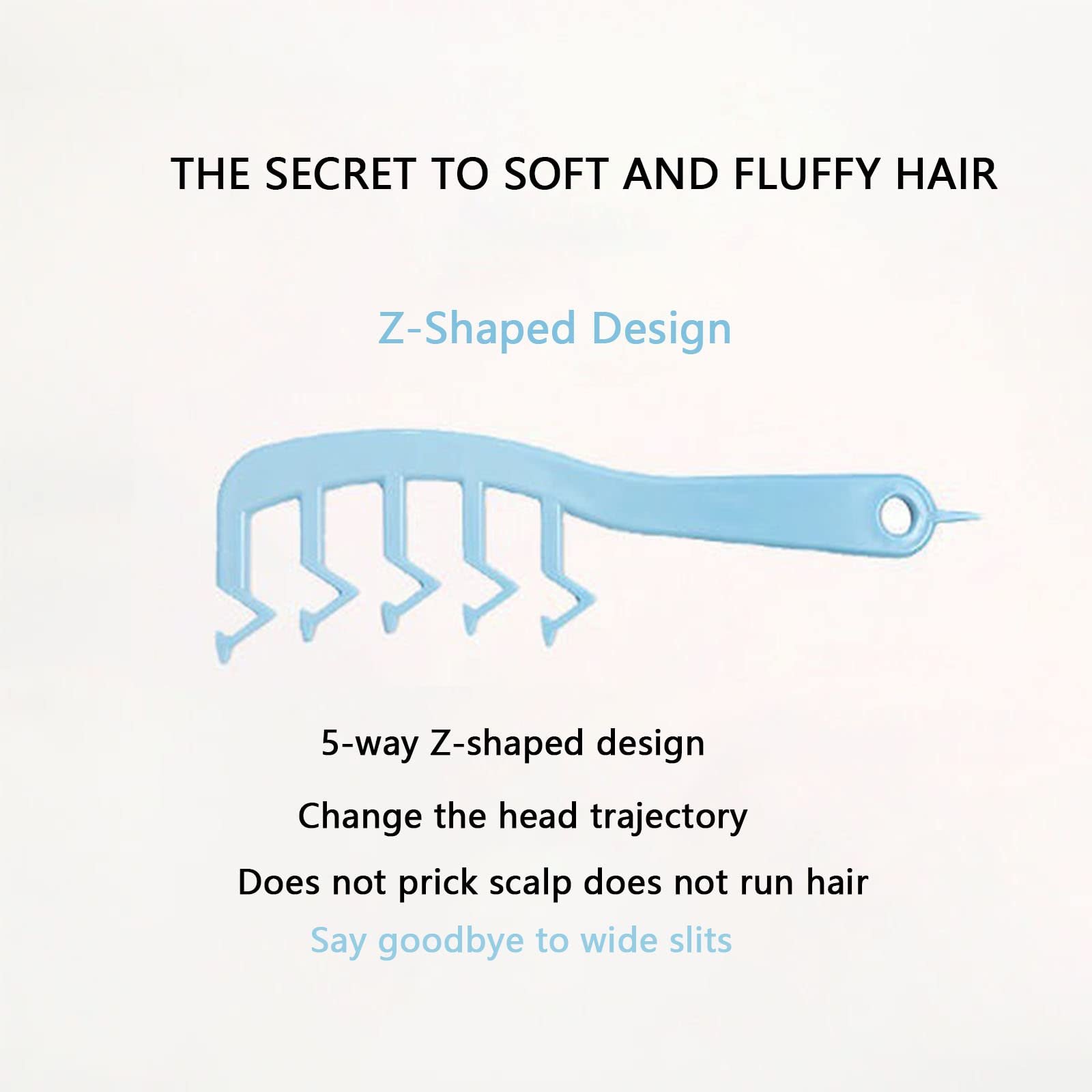 new products 2024 Portable Z-Shape Hair Brush Styling Wide Tooth Comb Hair Seam Styling Combs cepillo para el cabello