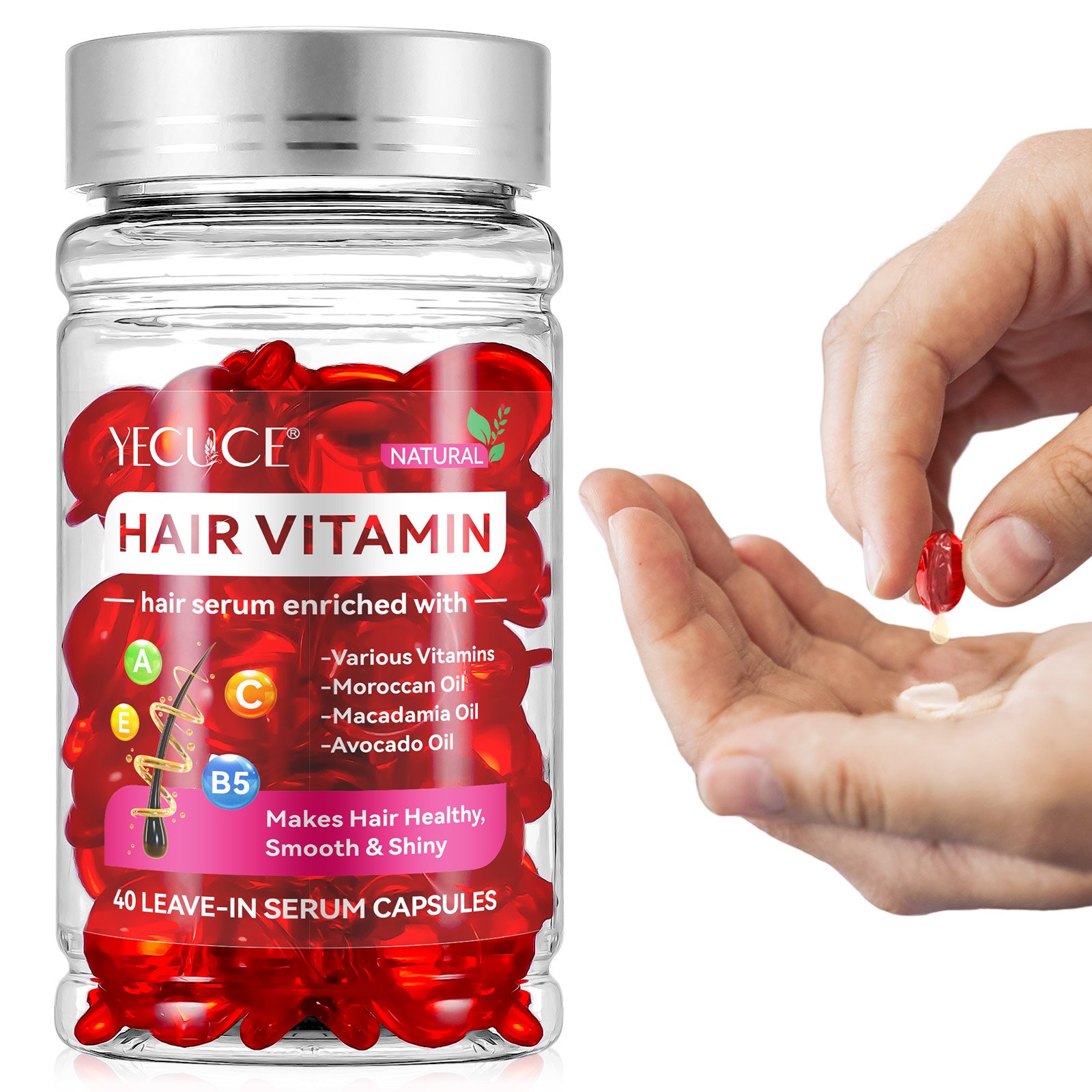 No Rinse Vitaminas Para El Cabello Hair Vitamin Hair Treatment Serum Enriched With Moroccan Macadamia Avocado Oil For Women Men