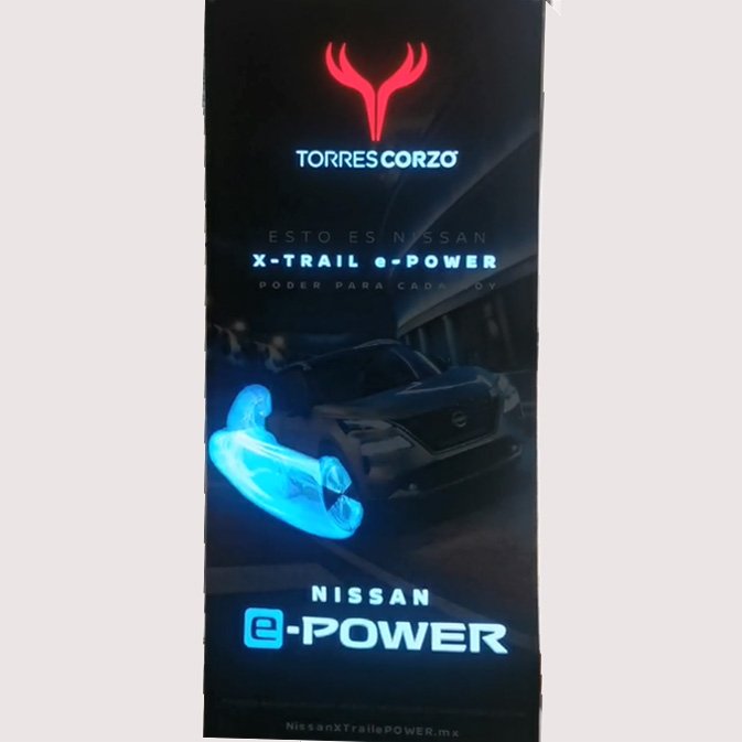 HOT sales factory supply electro luminescent panel ultra thin animation X stand illumination x banner support custom