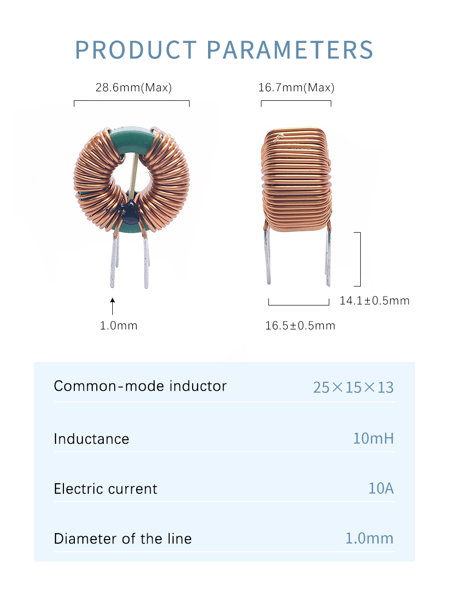 Guangyu Toroidal 8mH 10mH Common Mode Power Inductor use in Audio Equipment Passive Components Inductors