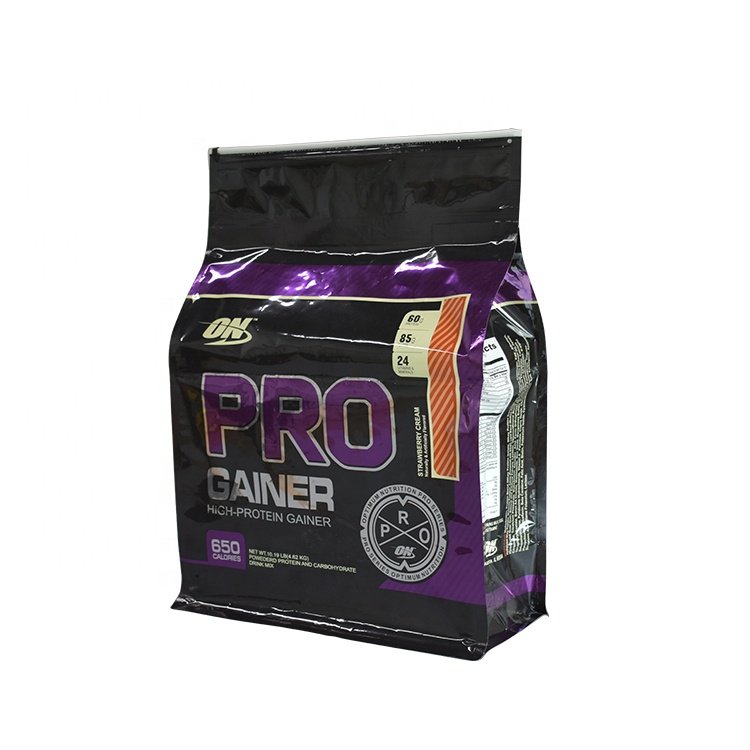 10kg Rice Packing Biodegradable Products Whey Protein Package Stand Up Plastic Pouch