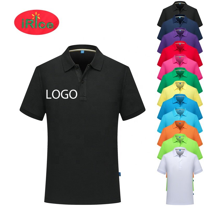 Wholesale Custom embroidery Logo Golf t shirt for men fabric Business Quick Dry plain polo tshirt 100% Cotton men's polo shirt