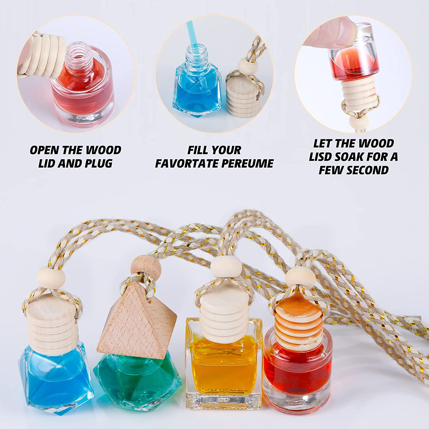 organic wooden car freshener car interior air freshener car hanging air freshener for home fragrance