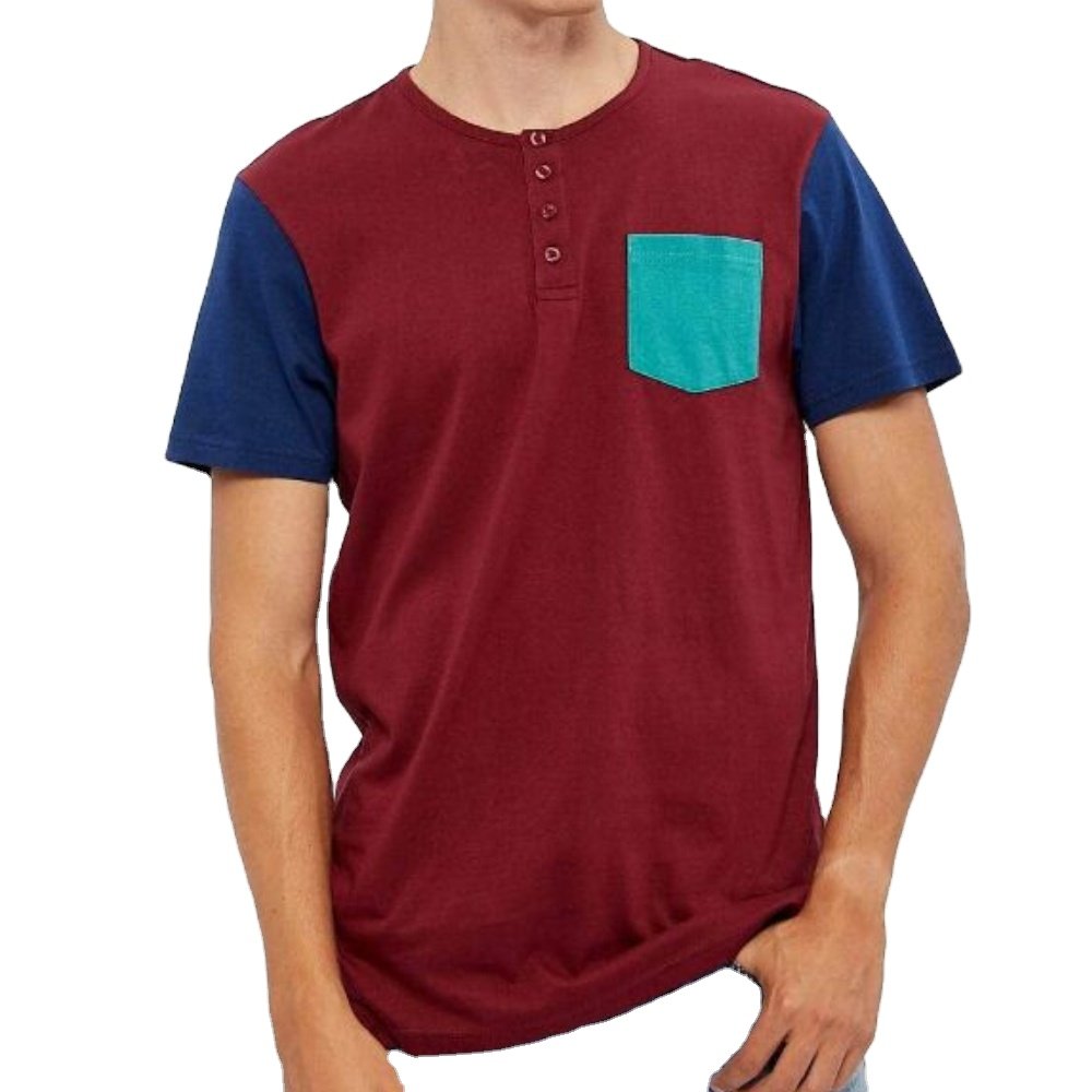 Best Selling Products Wholesale Men Cotton Custom Made T Shirt With Contrast Pocket